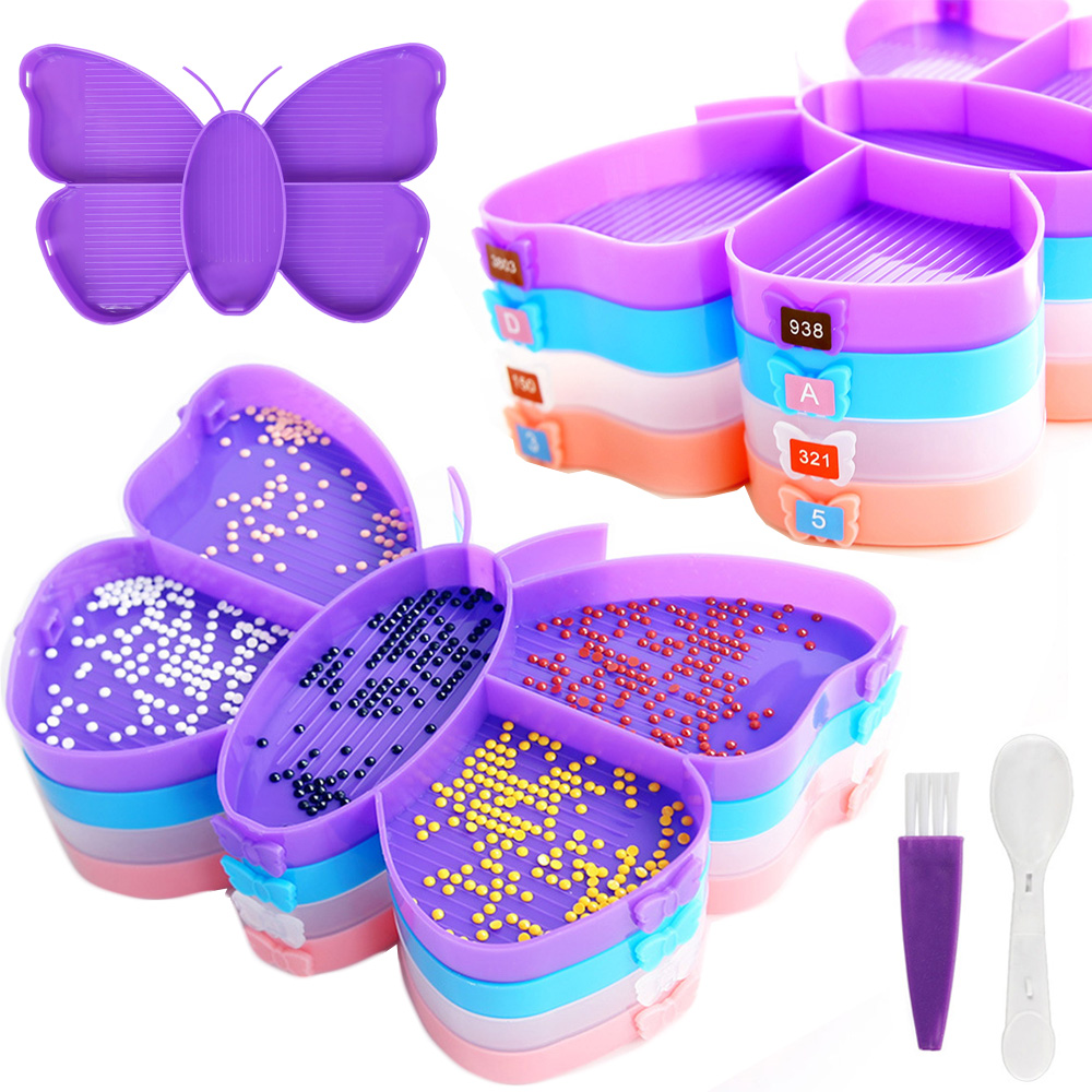 Art Craft Butterfly - Elmas Boyama Kelebek Tepsi Seti, Sevimli