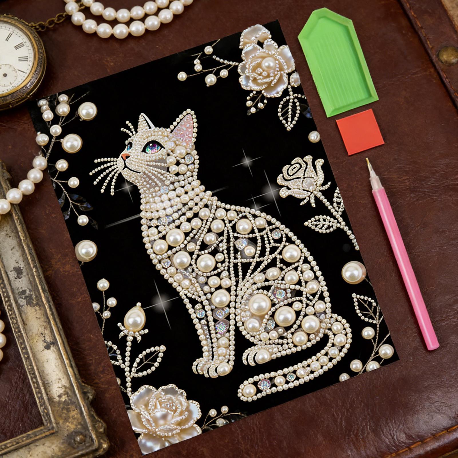 Art And Craft For Mother'S Day - Kedi Şeklinde İnci Boyama Kitleri DIY