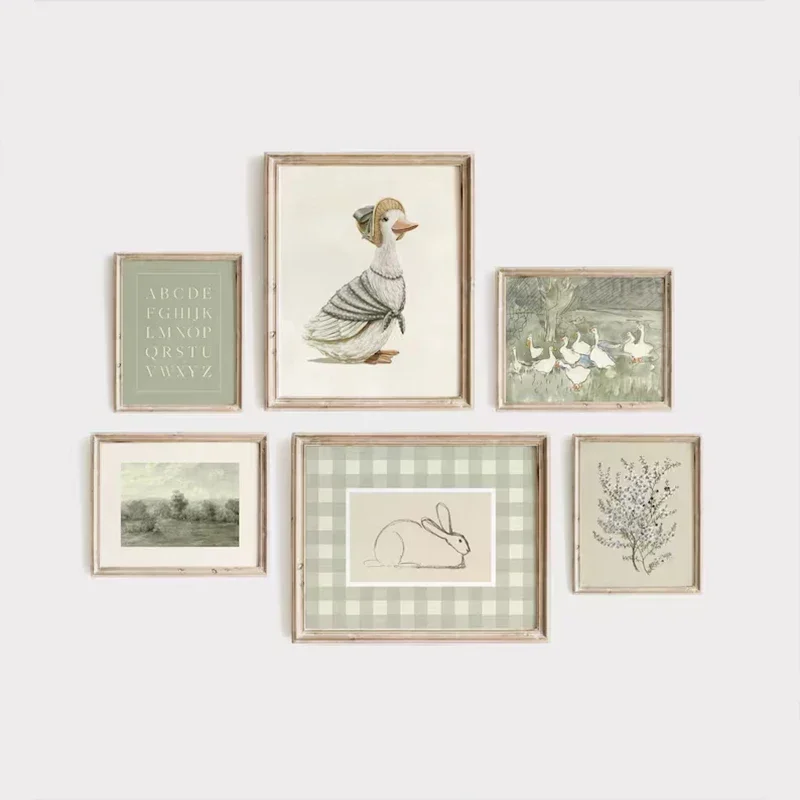Art Craft Duck - Yeşil Bohem Çocuk Odası Galeri Duvar