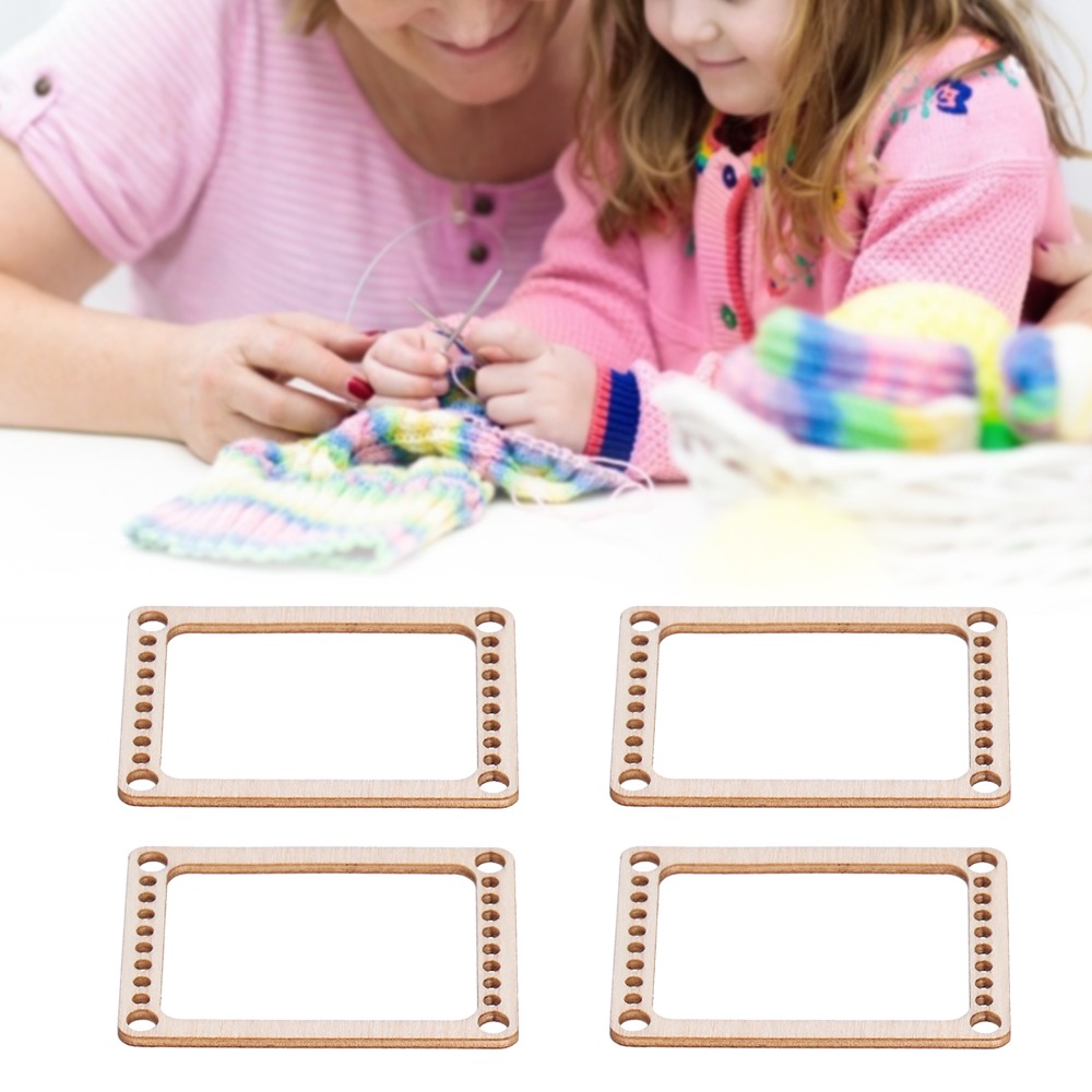 Loom Weaving Frame - 4 adet Pratik Ahşap Dokuma Tezgahı