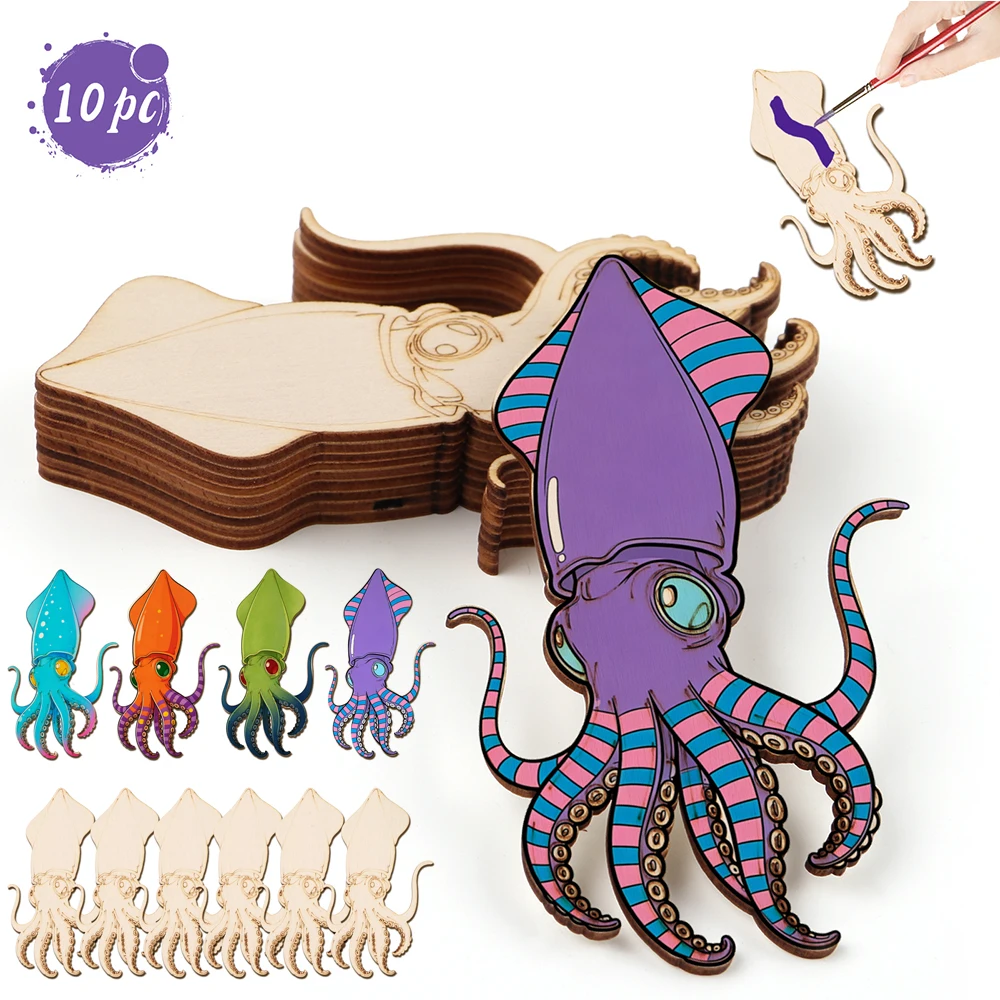 Art Crafting - 10 adet/takım Bitmemiş Ahşap El Sanatları