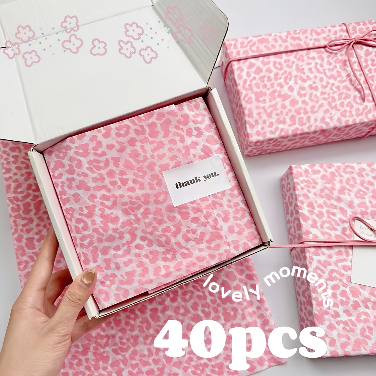 40 Yaprak Pembe Leopar Desenli - Art X Craft incelemesi ve fiyatı