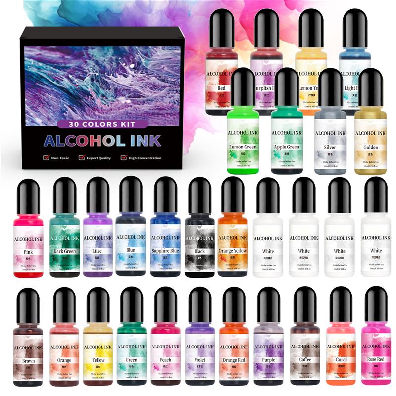 1 takım Sanat Mürekkep Alkol E - Alcohol Ink Set incelemesi ve fiyatı