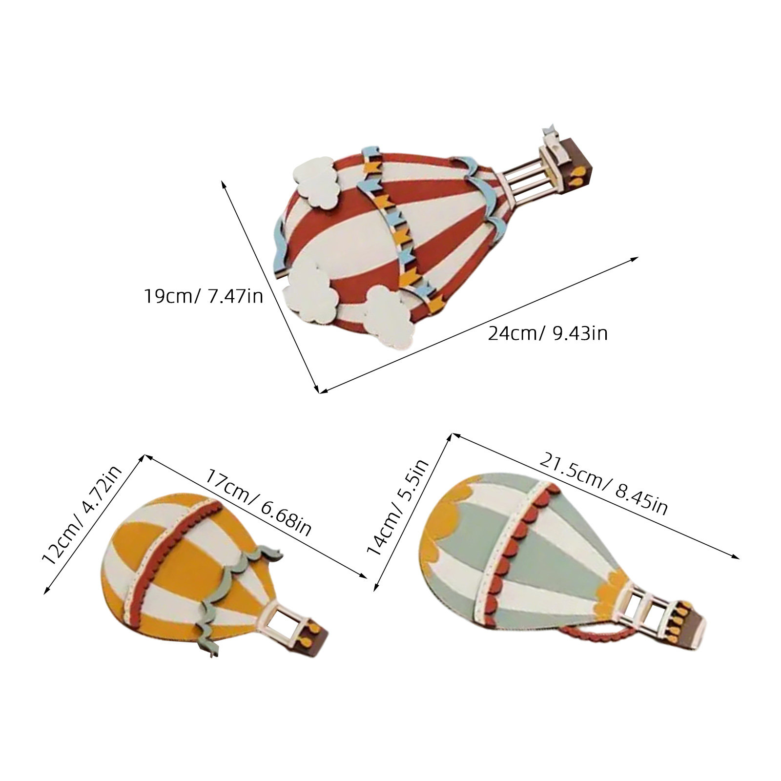3 Parça Ahşap Sıcak Hava Balon - Art And Craft For Nursery incelemesi ve fiyatı