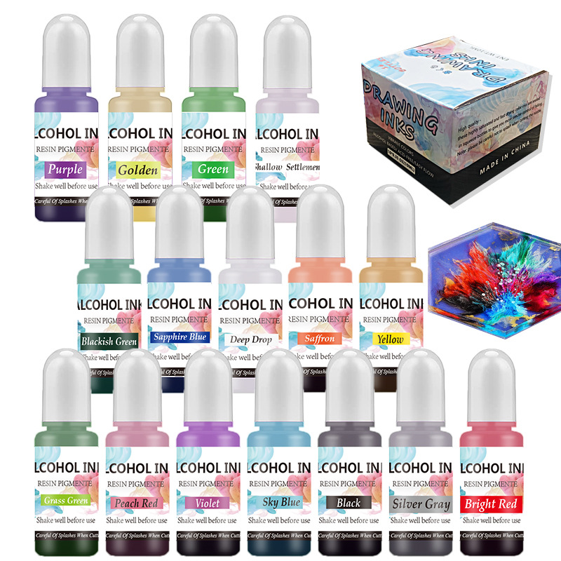 Bir Set mürekkep alkol reçine  - Alcohol Ink Set incelemesi ve fiyatı
